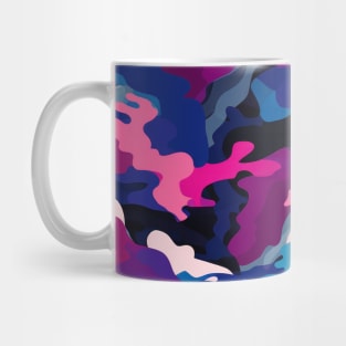 Purple Blue Pink Camo Pattern Mug